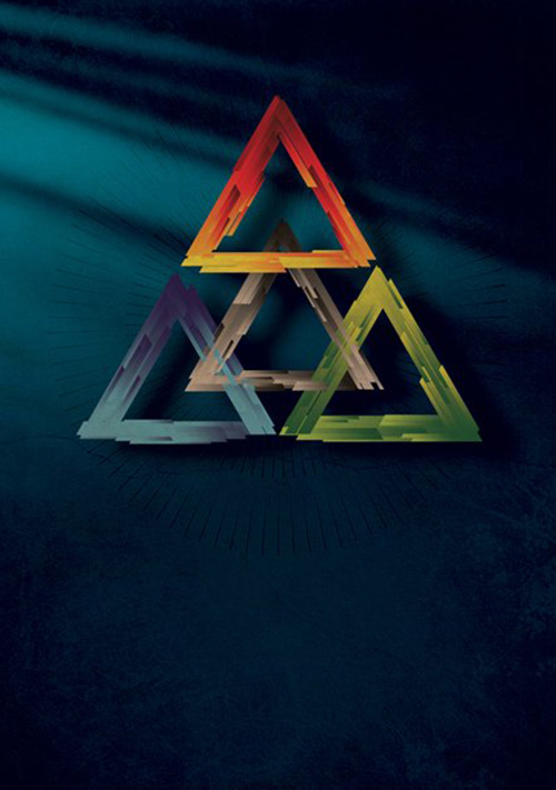 海报设计中的三角形元素应用